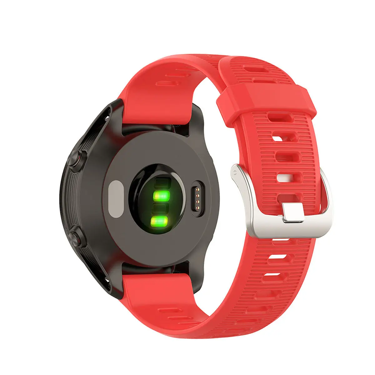 

Ergonomic Pc Hard Rubber Watch Strap Soft Skin Friendly Adjustable Length for Forerunner 945 935 Red Silicone Band