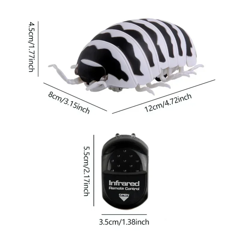 재미있는 RC 동물 장난감 시뮬레이션 필버그, 전기 로봇 버그, 할로윈 장난 곤충, 어린이용 적외선 RC 버그 장난감