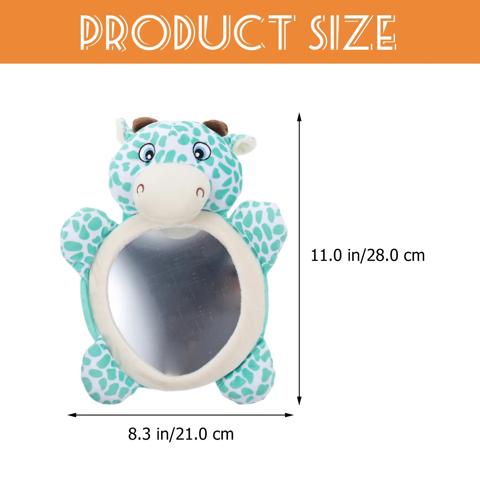 

Adorable Deer Shape Car Rearview Seat Observation Mirror Adjustable Portable Practical For Back Seat Safe