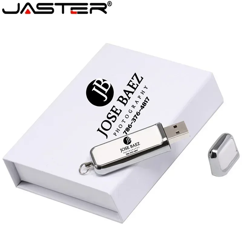 JASTER logo personalizzato stampa a colori in pelle usb 2.0 memory stick flash drive pendrive 64GB 32GB 16GB 8GB 4GB regalo