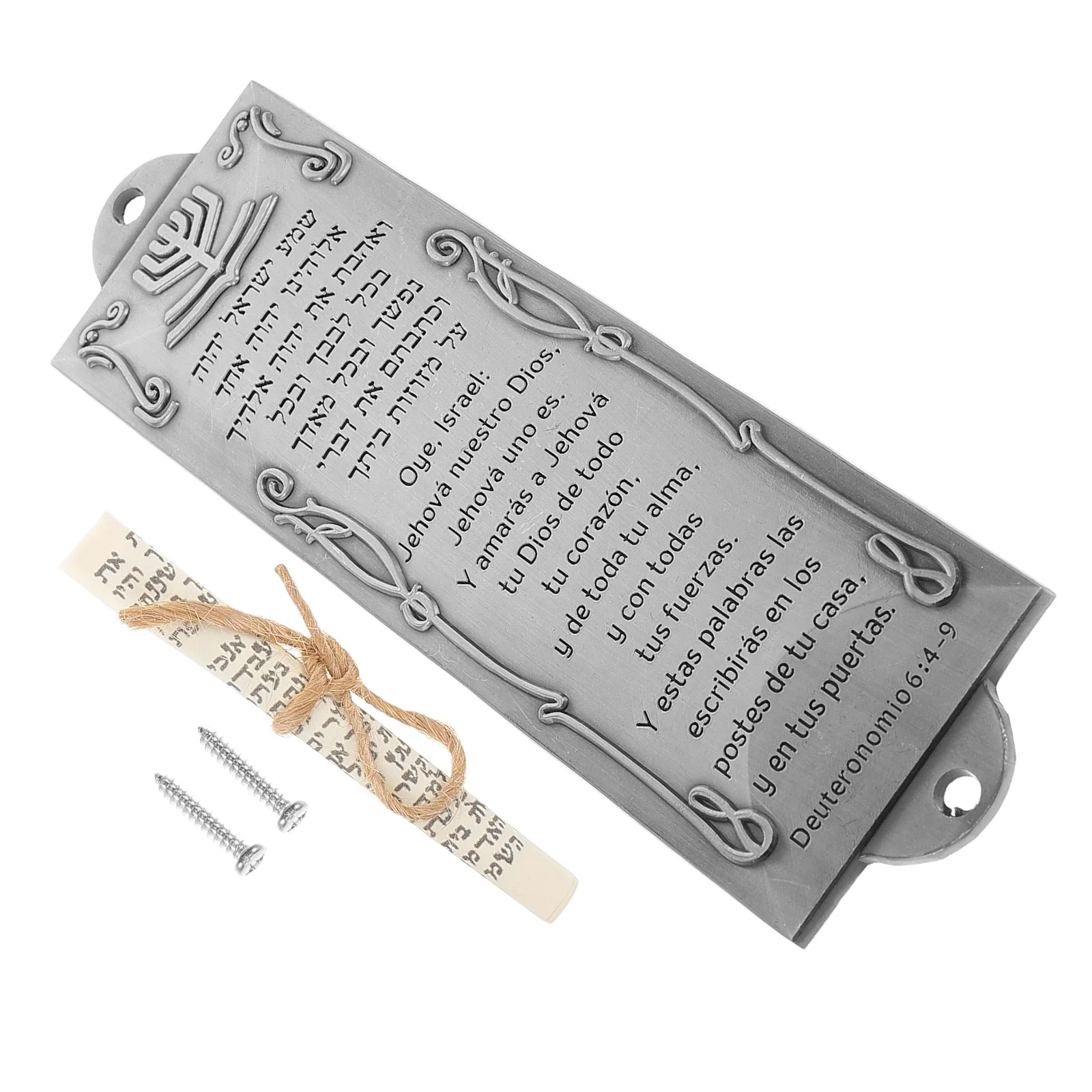Tija de puerta Mezuzah española, desplazamiento sagrado, decoración del hogar, placa elegante, bendición judía, caja de Metal, puertas, ventanas, significado religioso