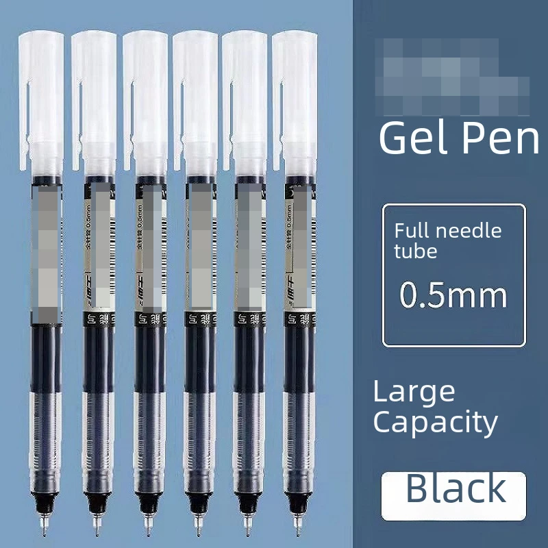 High  Value Simple 0.5mm Direct Liquid Ball Pen Gel Pen Quick-drying Large Capacity Test Sign Pen Wholesale Glass pen