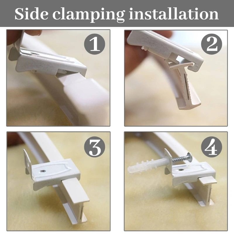 1 Set Deckenvorhangschiene, Raumteiler-Deckenschiene für Vorhänge, Duschvorhänge, Wohnmobilvorhänge, flexibel und schneidbar