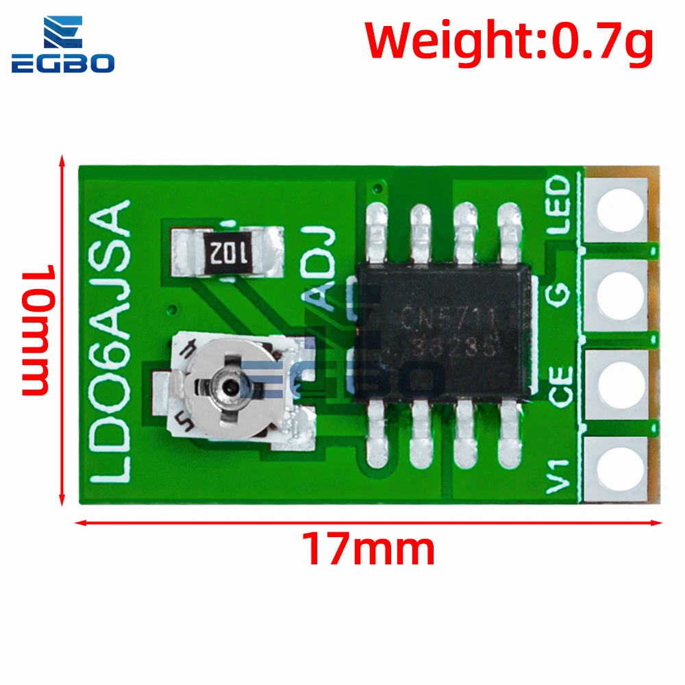 5PCS~20PCS EGBO 30-1500MA Adjustable Constant Current LED Driver DC 3.3V 3.7V 4.2V 5V PWM Control Board Buck Power module