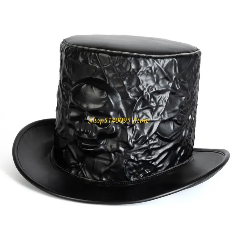 

DXAE HALLOWEEN COSTUME SKULL TOP HAT HAT Vintage Wide Blims Polyester Design