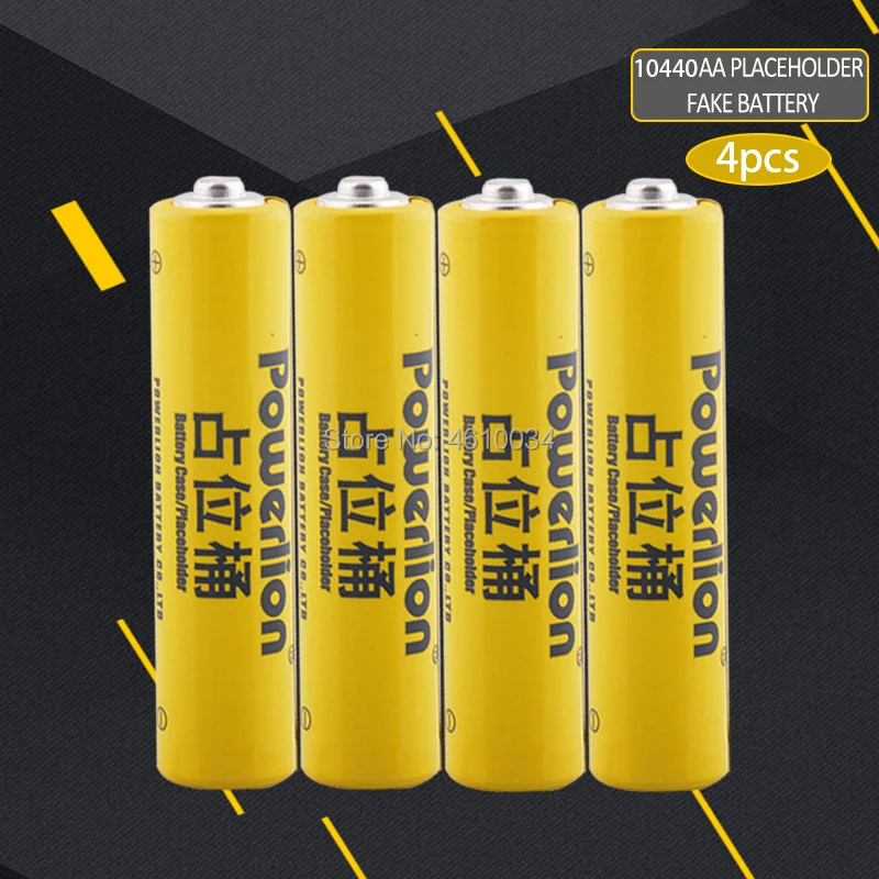 4pc 10440 li-ion lithium dummy fake battery for Lithium iron phosphate battery AAA battery setup dummy cells Placeholder