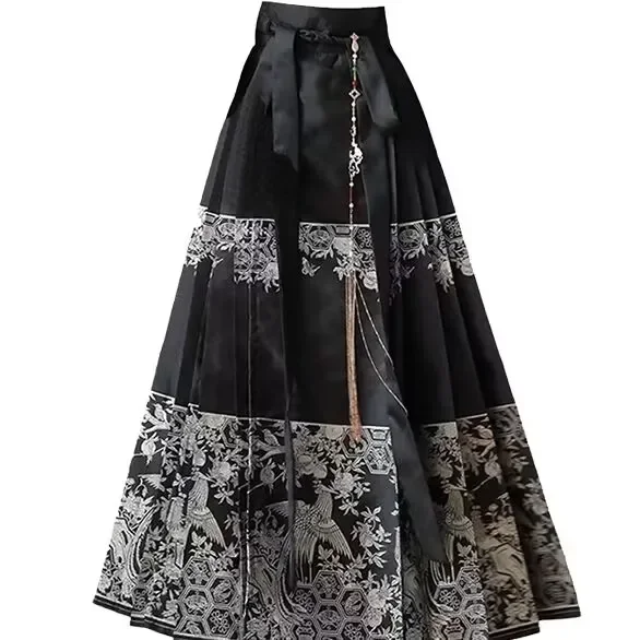 Saia de rosto de cavalo estilo chinês com design aprimorado Hanfu novo top estilo chinês com roupas da moda e da moda