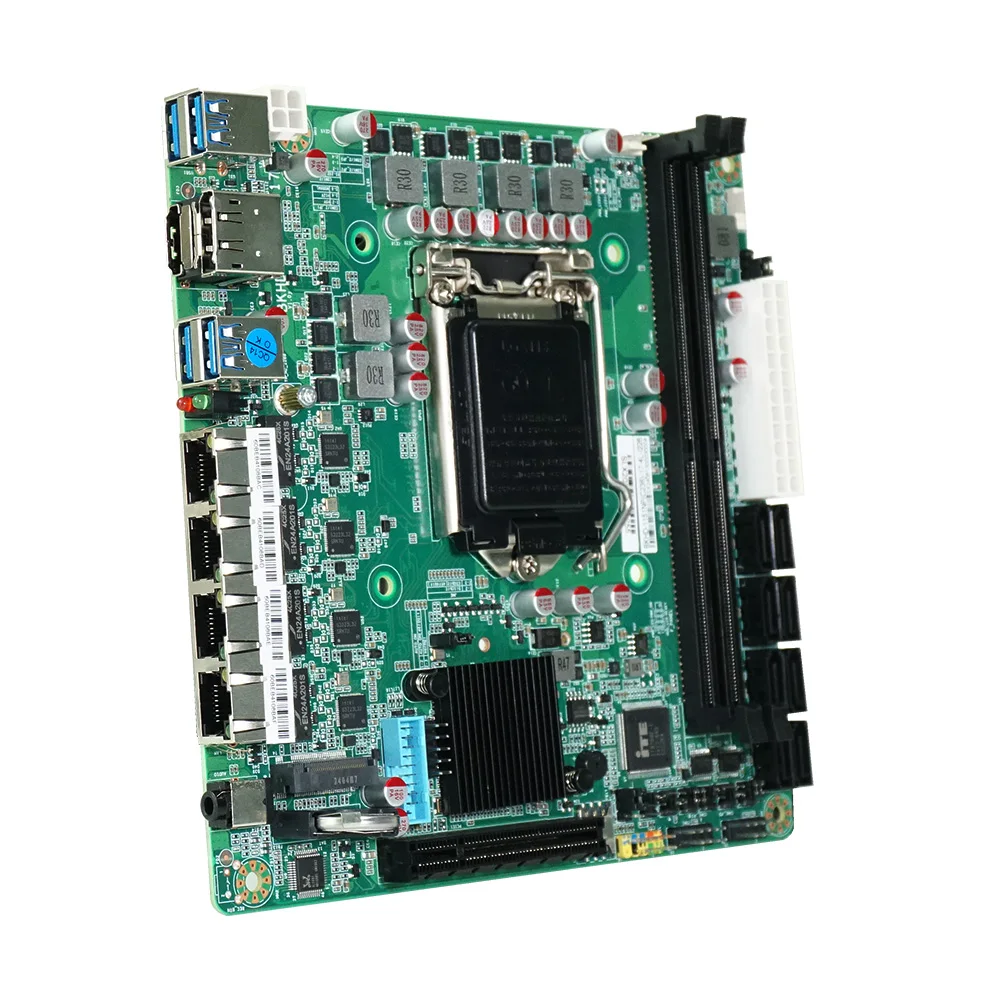 VivaCTC236 Lga1151 Nas Motherboard 8 Sata 3.0 4*i226 2.5g M.2 Nvme 2*ddr4 Pcie 8x Nas Board For 9th Celeron/pentium Core I3/i5 E