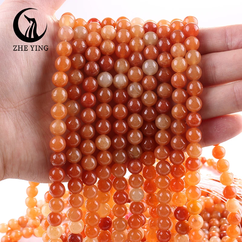 

Zhe Ying Cheap Red Aventurine Beads Round Loose 6 8 10 Natural Gemstone Beads For DIY Jewelry Making