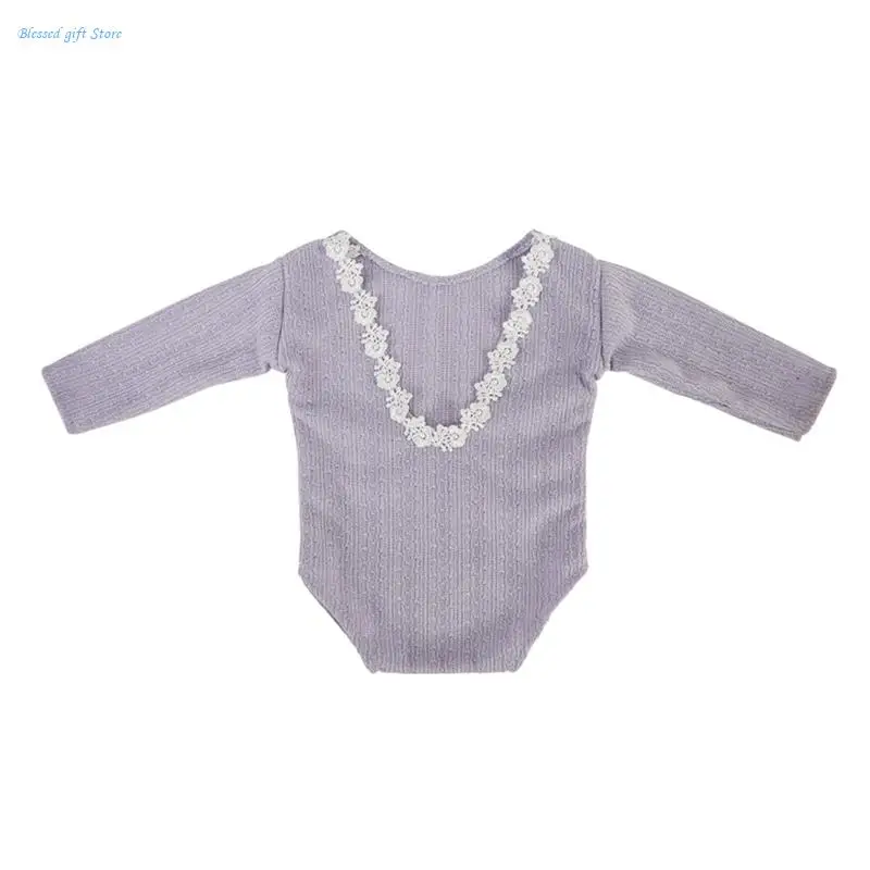 0-6M Baby Photo Clothes Lace Jumpsuit Newborns Photo Props Costume