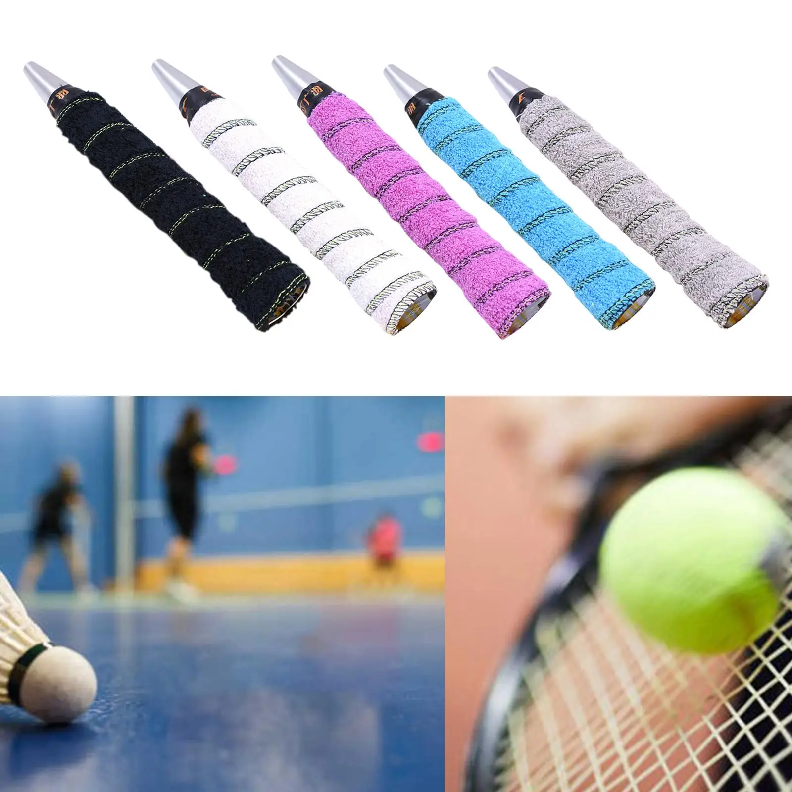 3-4pack Cotton Towel Tennis Badminton Racket Grip Wrap Tape Overgrip Non Slip