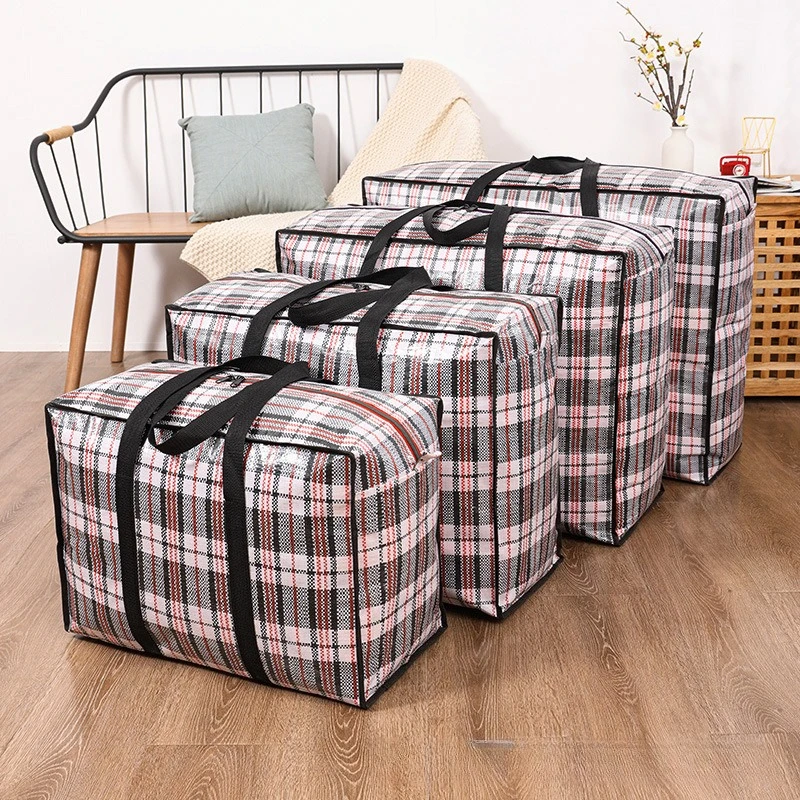 1/2pcs Heavy Duty Storage Bags with Zipper - Waterproof Foldable Moving Bags for Clothes, Blankets, Seasonal Decor