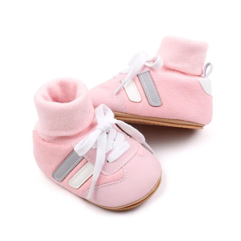 Ensembles de chaussettes pour bébés garçons et filles, chaussures chaudes d'hiver, l'offre elles en caoutchouc, chaussures d'intérieur pour tout-petits