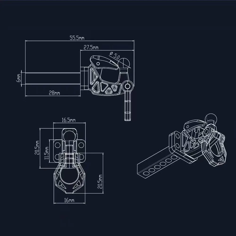 

Металлический задний бампер, буксировочный крюк для прицепа, приемник сцепного устройства для 1/8 1/10 Rc Crawler Car Axial Scx10 Trax/as Trx4 Rgt Yikong Redcat