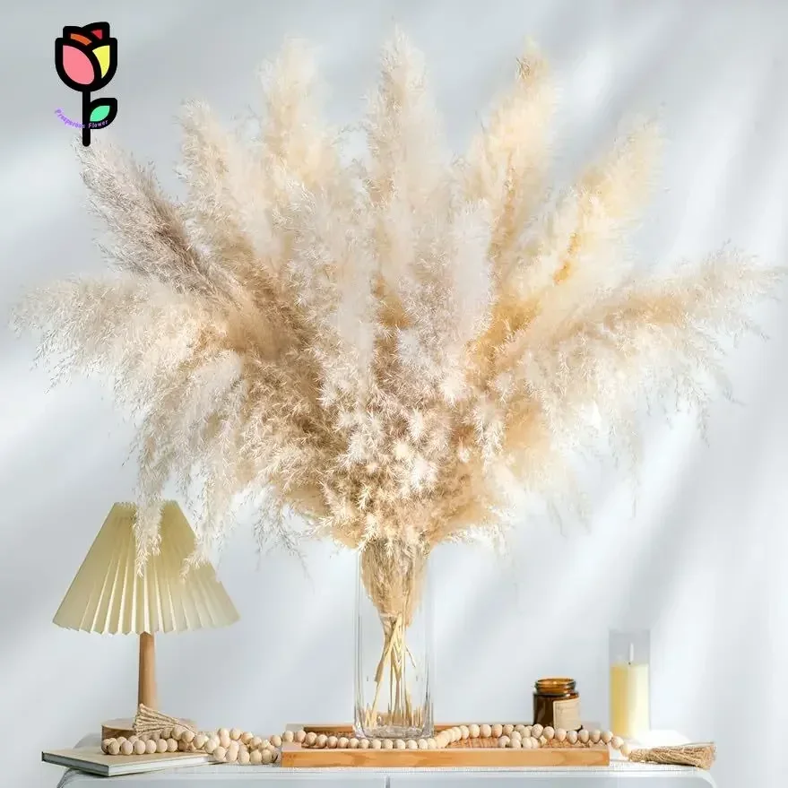 

20pcs Natural Water Pampas Grass Bouquet Home Decor Nordic Country Decoration Dried Flowers Goldenrod Wedding Artificial Flowers