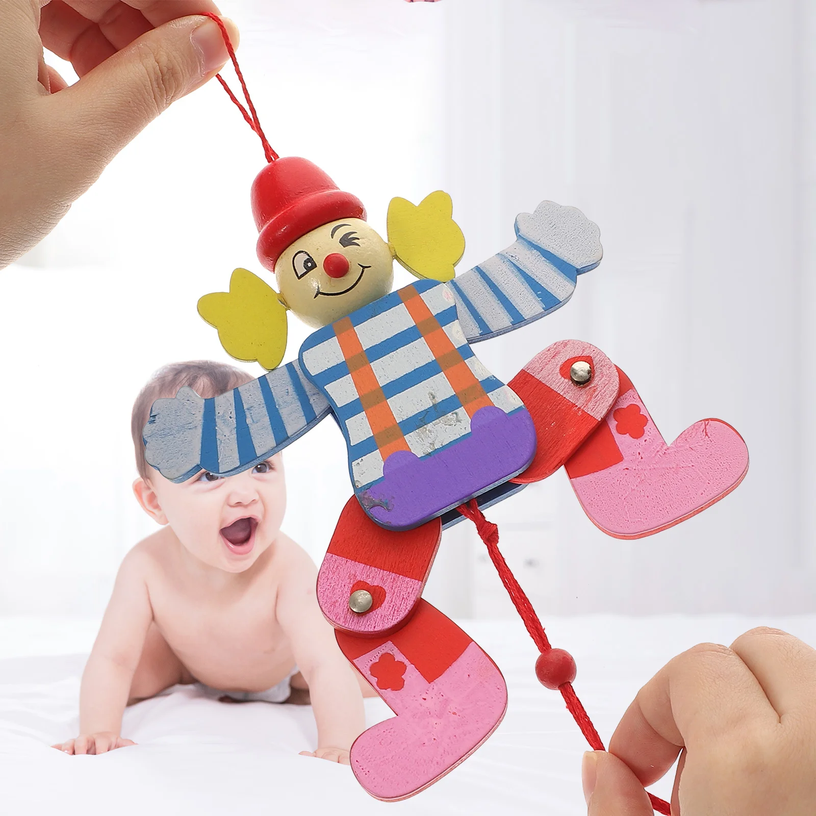 2-teiliges Marionette-Kinderspielzeug, Clown-Puppe, Kinderspielzeug, Kinderpuppen, Puppen, Marionetten