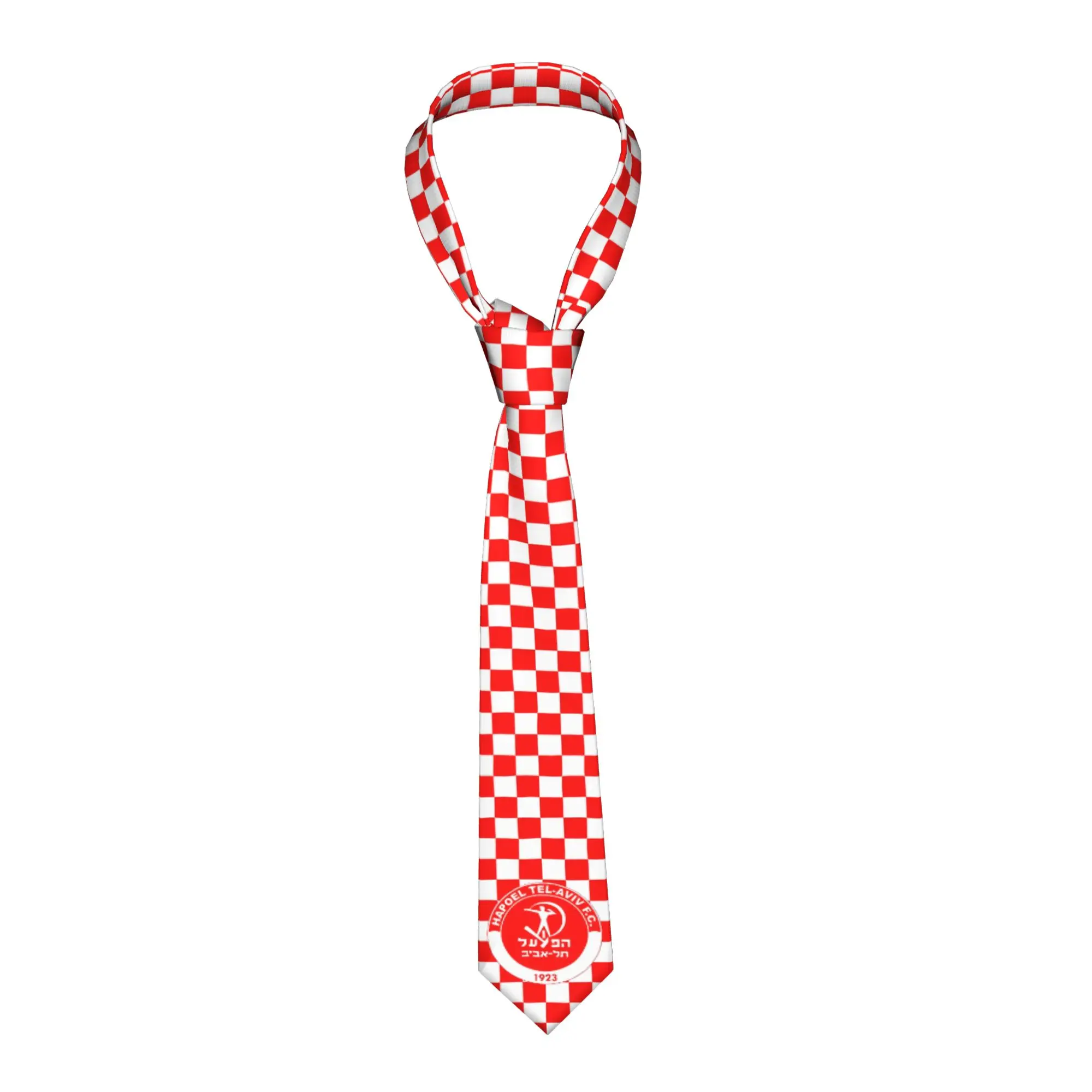 gravata-de-seda-masculina-da-moda-do-clube-de-futebol-hapoel-tel-aviv-israel-para-casamento