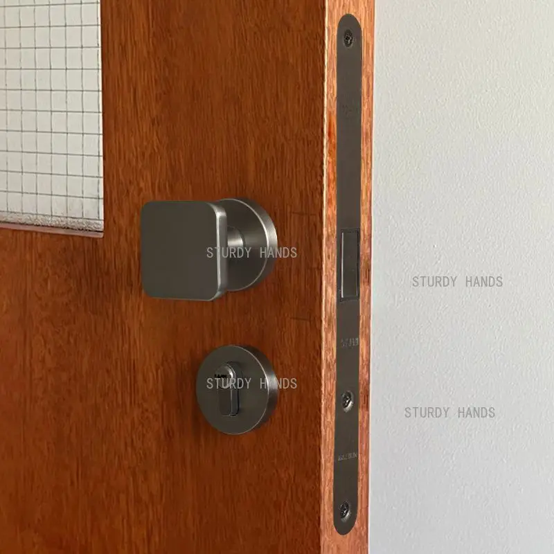 1 set of upgraded zinc alloy silent door lock single-sided household indoor bedroom simple split lock