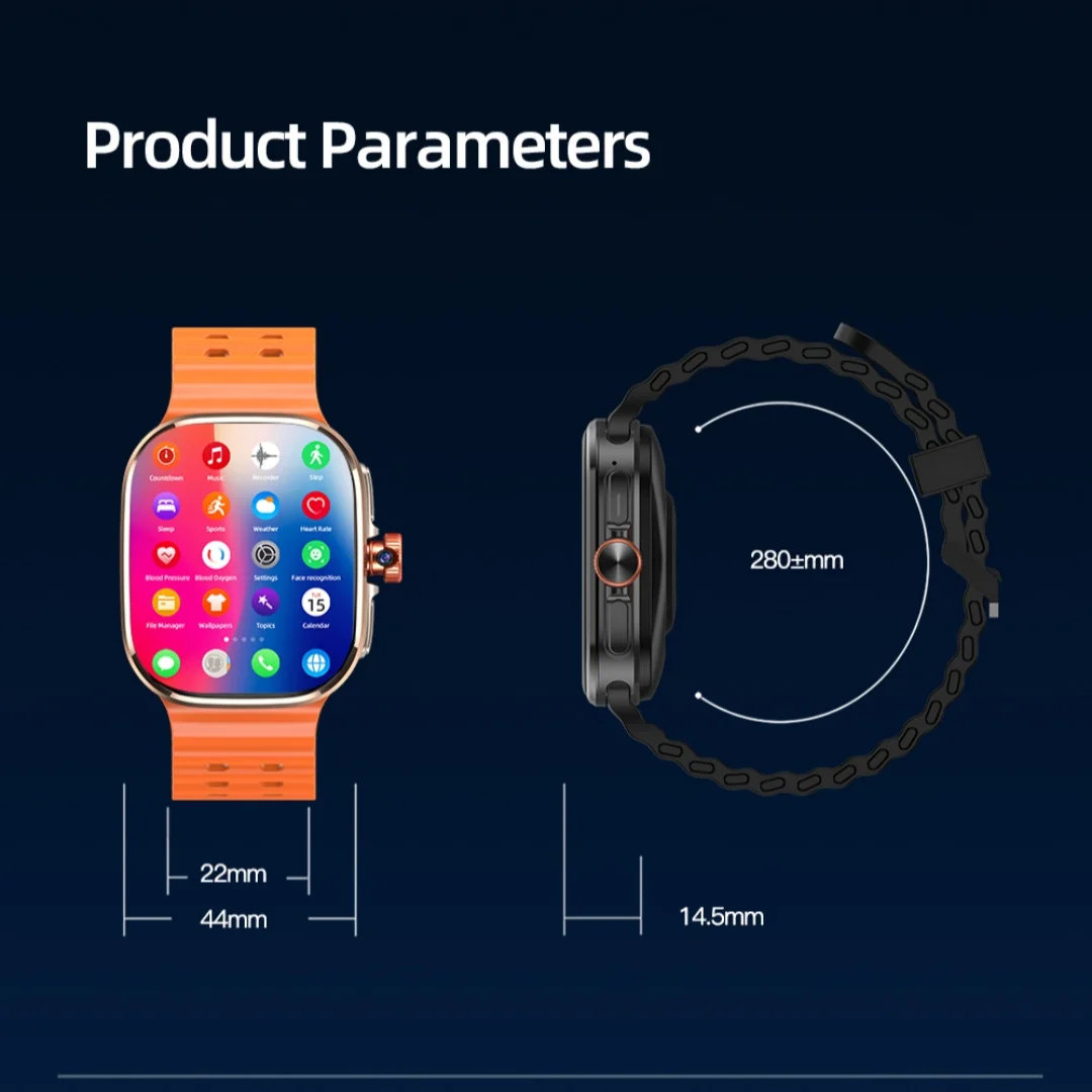 2026 Smart Watch 4G/5G SIM Card 2.13''AMOLED GPS WIFI 190°Rotating Video Call Fingerprint Unlock Google Play Android Smartwatch