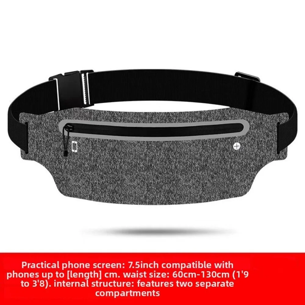 

Sports Thin Phone Bag Slim Thin Waist Bag Waterproof Lightweight Chest Pack Bag Nylon Crossbody Fanny Pack Gym