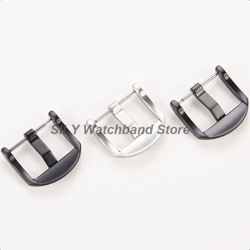20Mm 22Mm 24Mm Gesper Jam Tangan Matte Baja Tahan Karat Tali Jam Tangan Universal Gesper Jam Tangan Perak Hitam Aksesori Kancing Logam