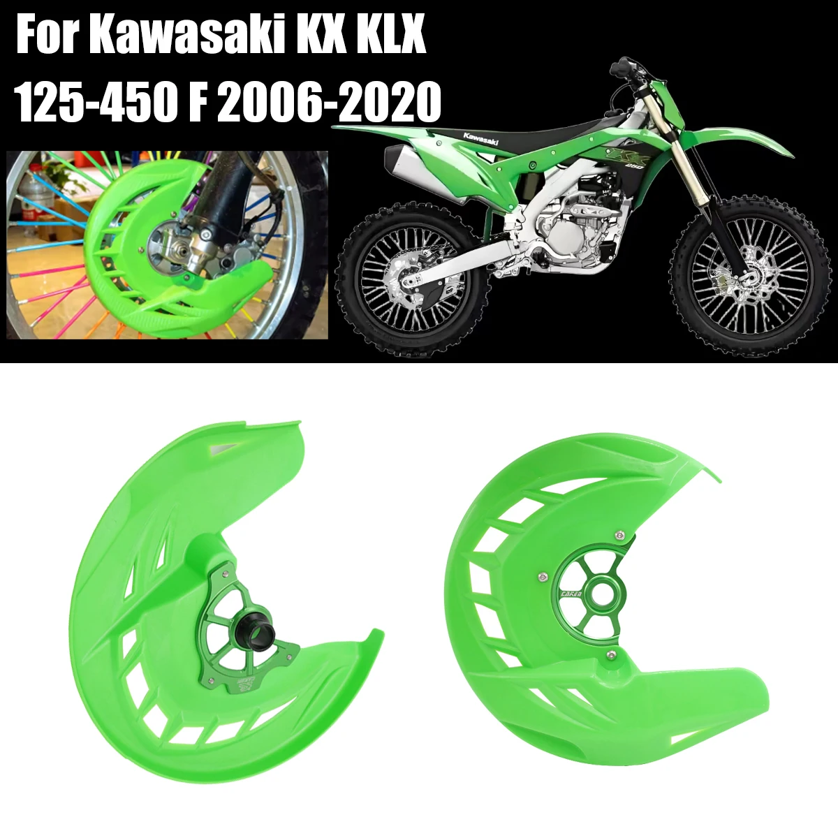 

Motorcycle For Kawasaki KX125 KX250 KXF250 KXF450 KLX450 KX 125 250 KXF 250 450 2006-2020 Front Brake Disc Guard Protector Cover