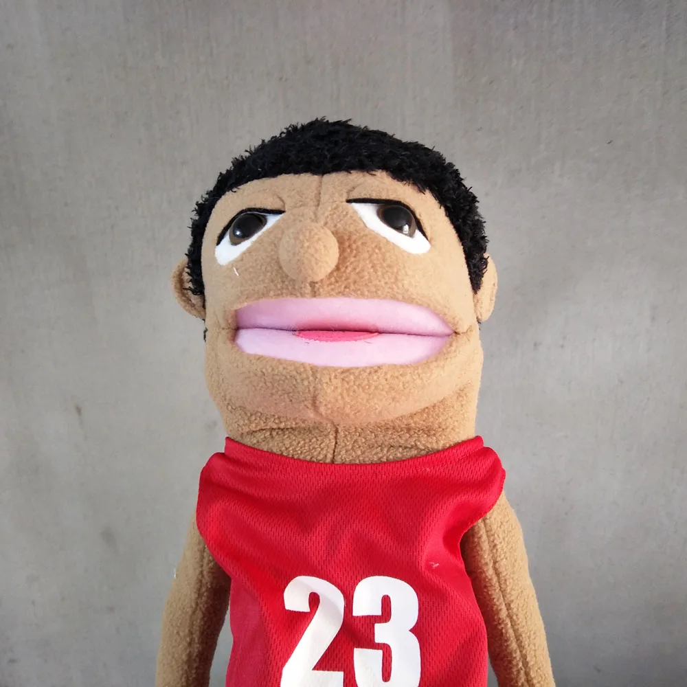 高品質漫画プロフェッショナルハンドパペットぬいぐるみアスリート口移動