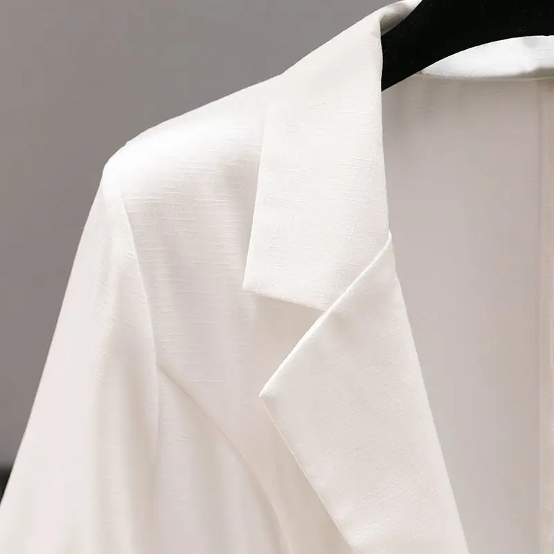 Dames Blazer Maatwerk Ruches Strepen Gewatteerd Gebogen Suède Asymmetrisch Verzameld Koffie Marine Cadeau Single-Breasted Grijze Jeugdflappen
