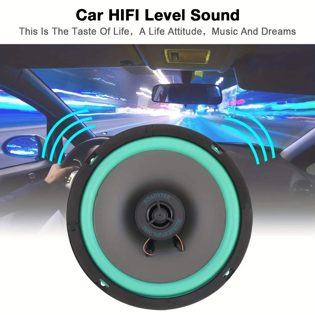 1PC 6.5 Inch Car Speakers Coaxial Subwoofer Universal Automotive Audio HiFi Music Full Range Frequency Car Stereo Speaker