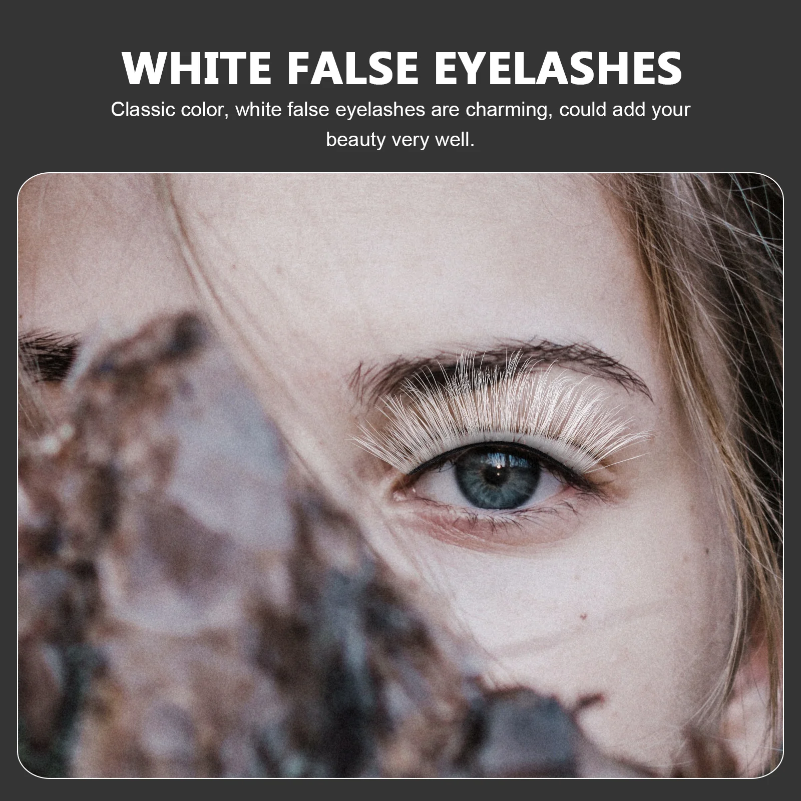 

7 Pairs Fake Eyelashes False Natural Look European and American Artificial White Makeup Cosplay