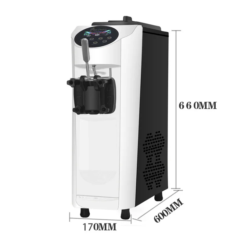 Ice Cream Machine Commercial Soft Ice Cream Machine Single Head Automatic Ice Cream Maker Small Cone Machine