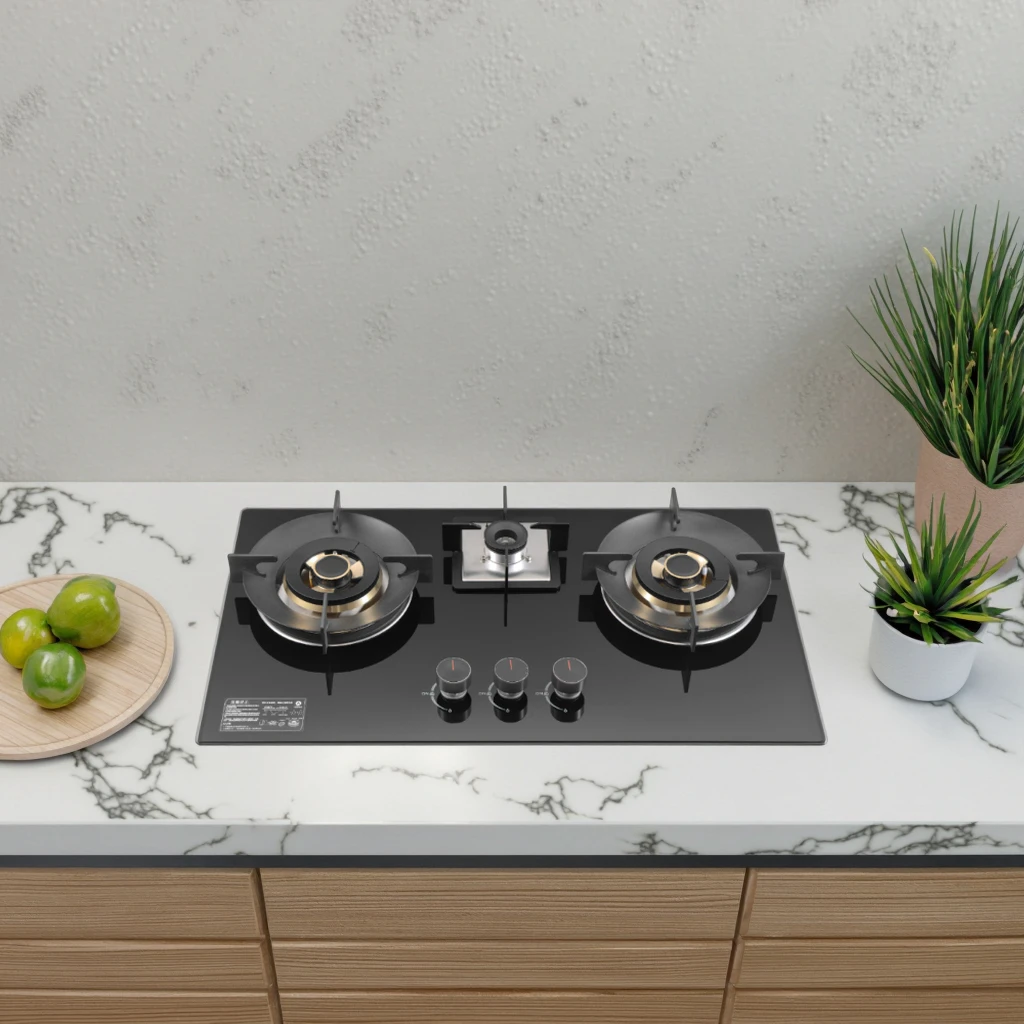 

Газовая плита ALK Happy Home с 3 конфорками, встраиваемая, умная, из закаленного стекла, для дома