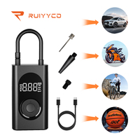 Ruiyyco 4000mAh Smart Digital Air Inflator Pump - 150PSI Portable Tire Compressor for Cars, Motorcycles, and Bicycles