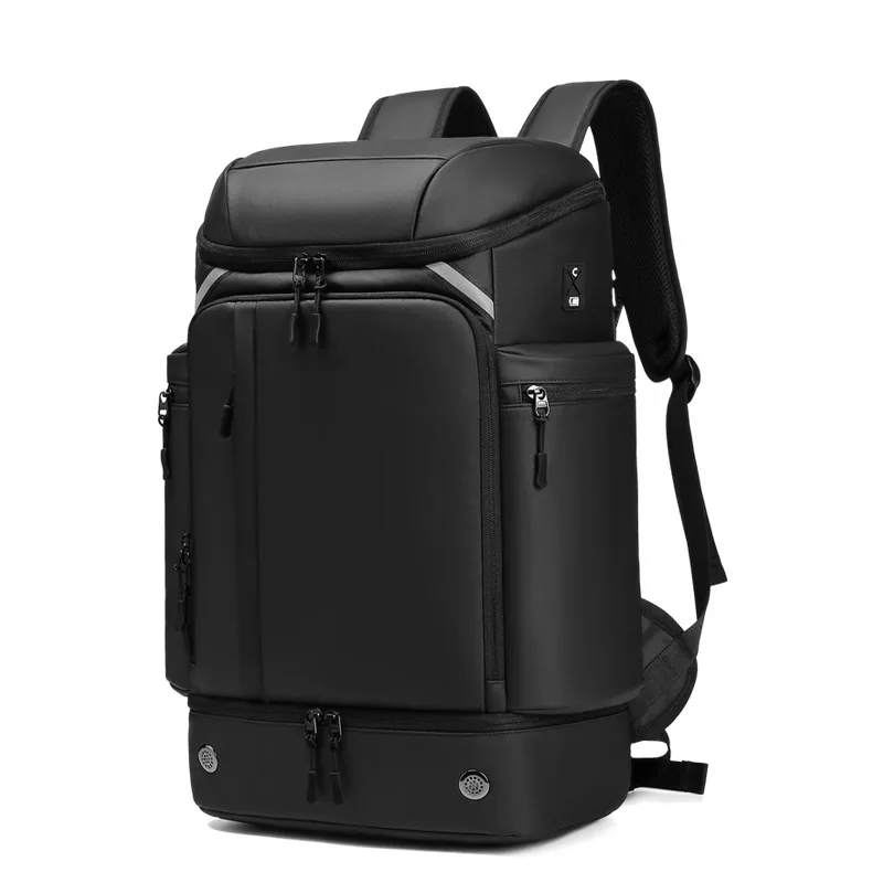 Men's Large Capacity Travel Backpack 50L with Shoe Compartment Business Hiking Trekking Laptop Bag Fashionable 17 Inch Computer