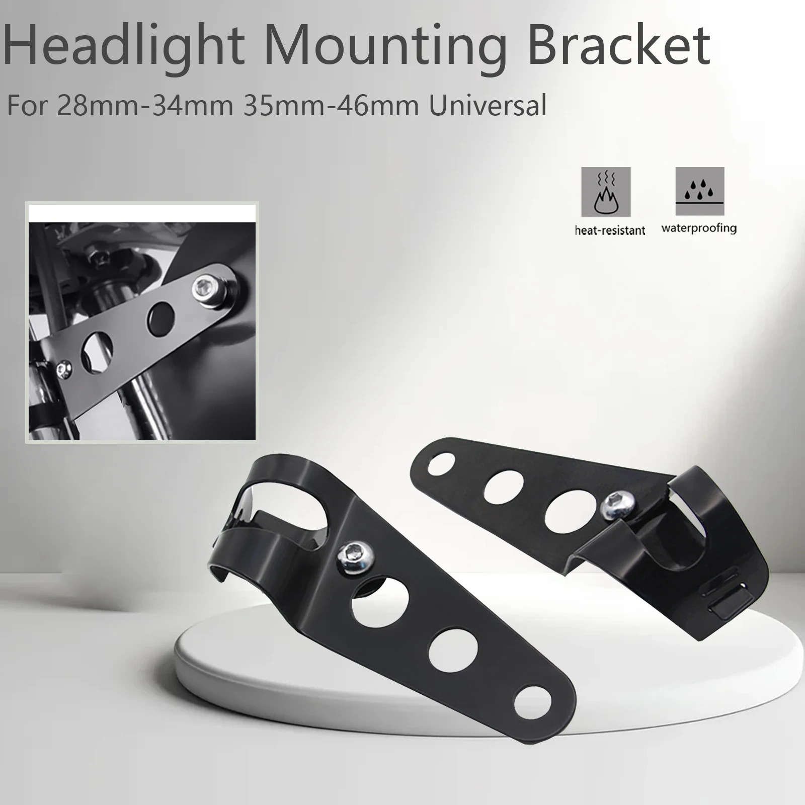 

Universal Metal Motorcycle Headlights Mount Brackets Headlights Moto Modified Lights Support For 28-34mm 35-46mm