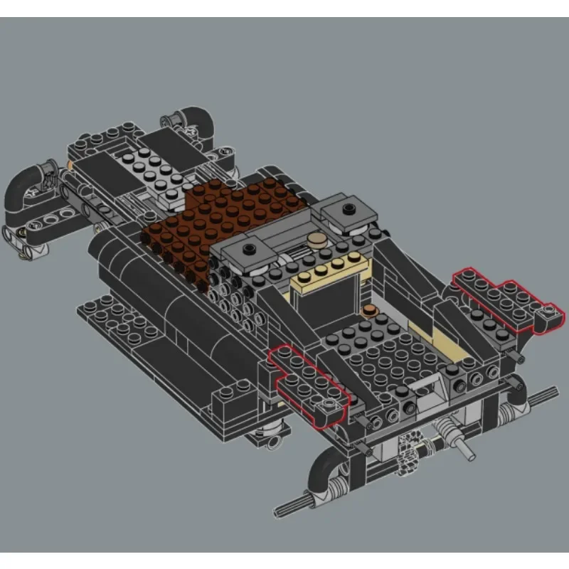 1060pcs Vintage Model T Car Building Blocks Set Technical Retro Automobile Bricks Model Toy Gift for Adults - view 4