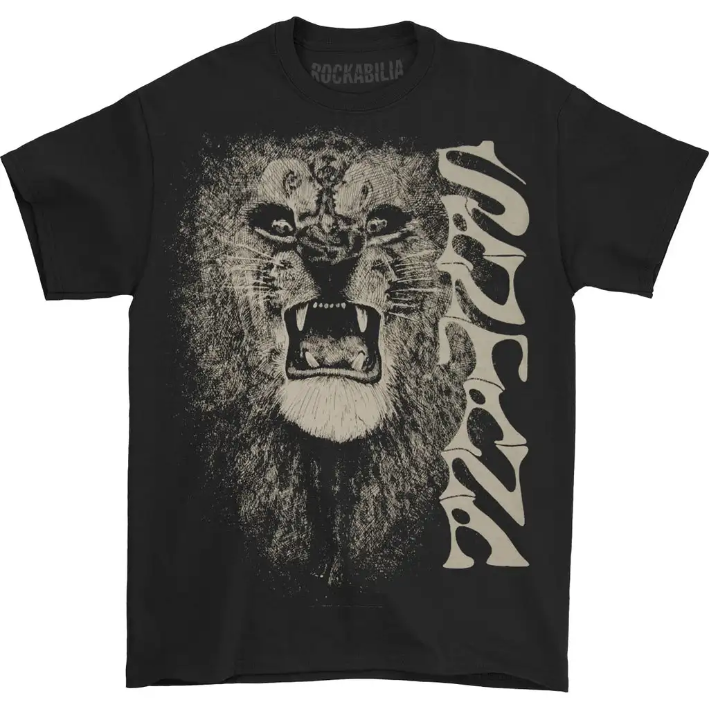 santana white lion t shirt