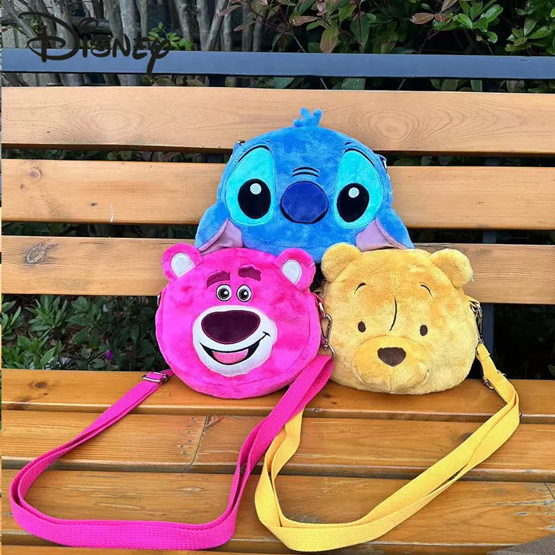 Disney\'s New Plush Crossbody Bag Fashionable High Quality Children\'s Zero Wallet Cartoon Cute Versatile Popular Girl Phone Bag