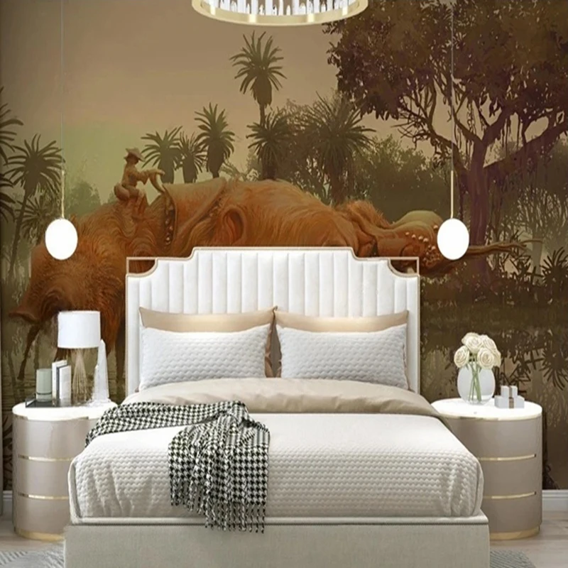 

Customized Wall Mural Abstract Animal Landscape Canvas Painting for Living Room Bedroom Home Decor Wallpaper Background Wall Art