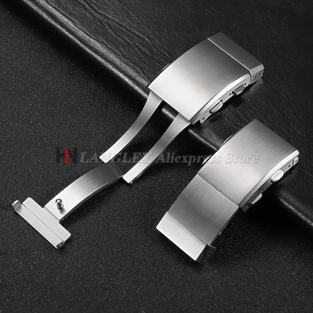 316L Solid Stainless Steel Buckle 18mm 20mm 22mm for Seiko Diver for Omega Clasp Extendable Metal Button Luxury WatchAccessories