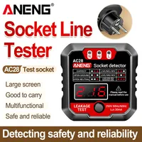 ANENG AC28 Digital Socket Power 250V 50Hz/60Hz Socket Polarity Detector Voltage Tester Tester Circuit Breaker Finder EU/US Plug