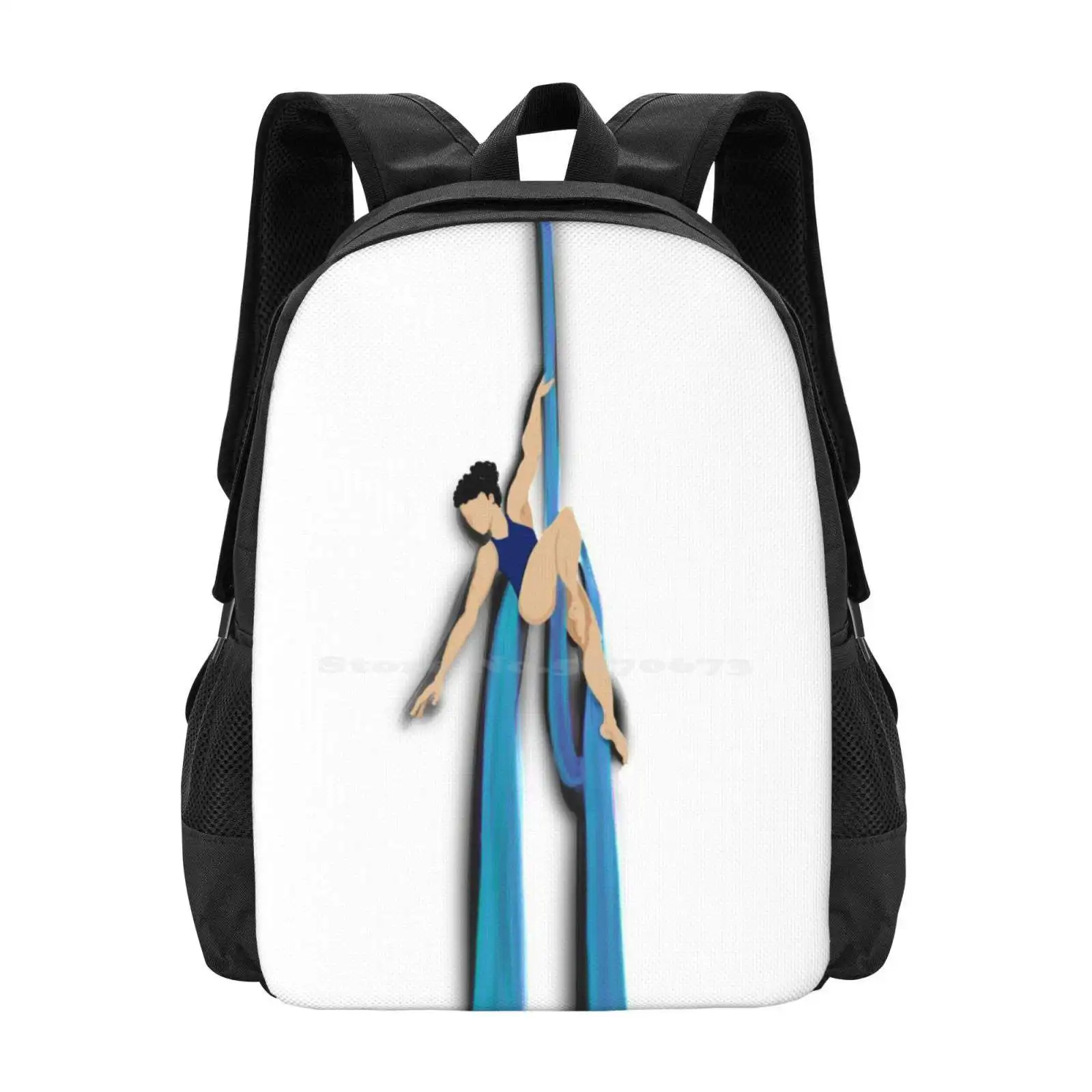 Aerialist On Silks Hot Sale Schoolbag Backpack Fashion Bags Aerialist Acrobat Aerial Ribbons Aerial Tissue Aerial Silks Telas