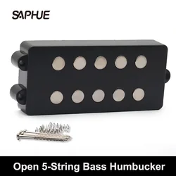 Pastilla de bajo abierta de 5 cuerdas, pastilla Humbucker de doble bobina, imán de cerámica, accesorios para bajo, 62mm