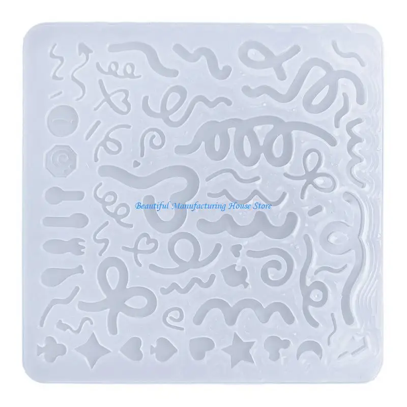 E56A Silicone Epoxy Resin Hollow Mold for Keychain Pendant Jewelry Making