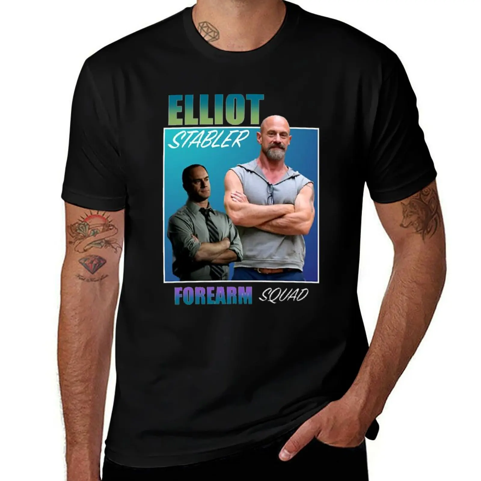 Elliot Stabler Forearm Squad Classic T-Shirt Breathable Mesh Panel T-Shirt