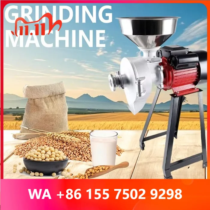 Heay Commercial Grain Grinder Multifunctional Wet and Dry Grinder for Chili, Black Pepper, Corn, Wheat