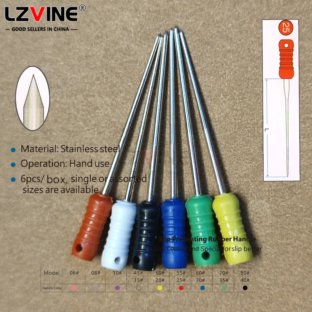 6Pcs Dental Finger Spreaders File Hand Use Stainless Steel Root Cannal Endo Files K H Reamers Pluggle Endodontic Dentist Drills