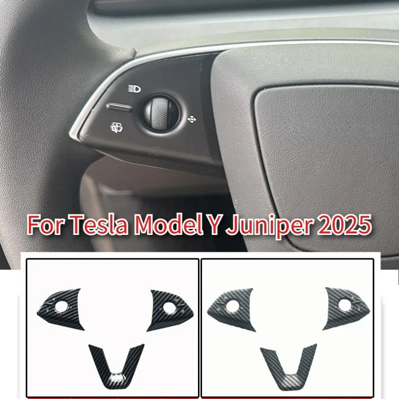 

Decorative Sticker for Tesla Model 3 Model Y Juniper 2025 Steering Wheel Button Protective Cover Interior Trim Car Accessories