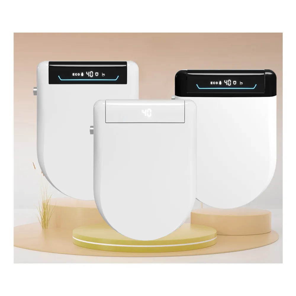 

Tiktok 2025, новейший дизайн, интеллектуальный многоцветный электрический смывной U-образный V-образный UF, умный чехол для биде, сиденье для унитаза с водоструйной водой