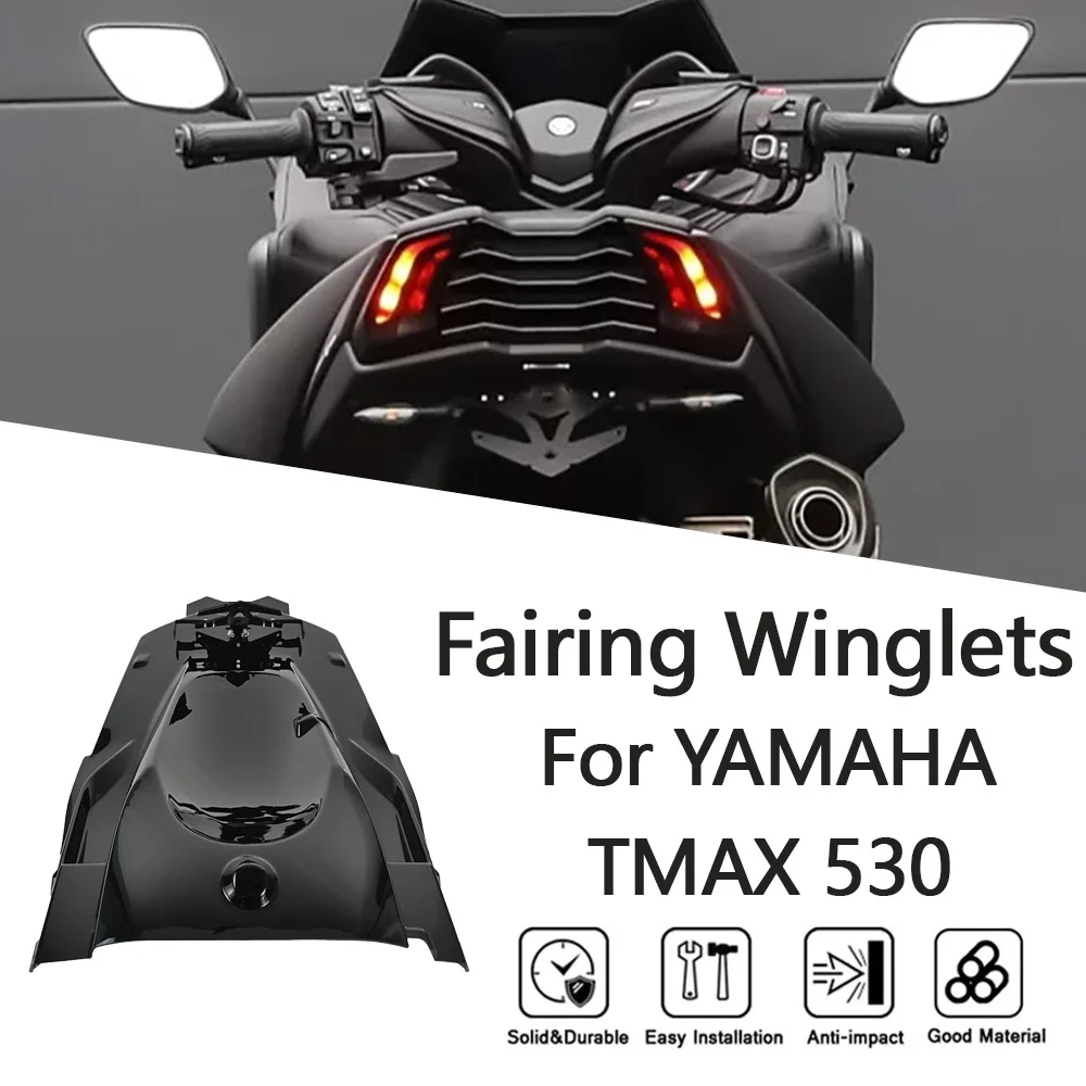 

MTKRACING Fairing Winglets For YAMAHA TMAX 530 2017-2019 Motorcycle Fairing Winglets License Plate Holder Rear Tail Frame Fender